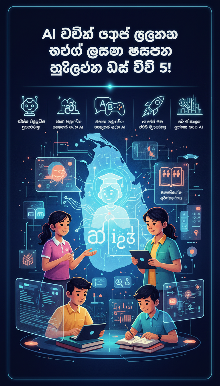 AI වලින් අපේ ඉගෙනුම තවත් ලස්සන කරගන්න පුළුවන් මේ විදි 5!